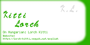 kitti lorch business card